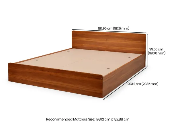 Luna Engineered Wood King Size Storage Bed (78x72)